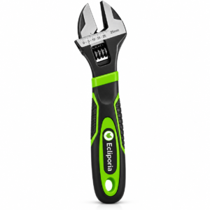 Ecliporia Adjustable Wrench Heavy-Duty Chrome Steel Wrench with Ergonomic Non-Slip Grip