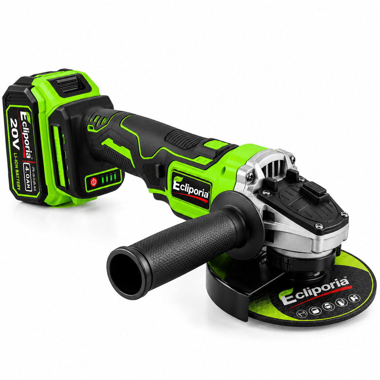 Ecliporia 20V Cordless Angle Grinder 4.0Ah Li-Ion Battery, Portable Cutting 2 7894561235487 12