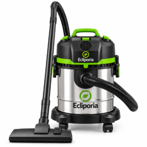 Ecliporia Wet & Dry Vacuum Cleaner Heavy-Duty Stainless Steel Shop Vacuum with Wheels